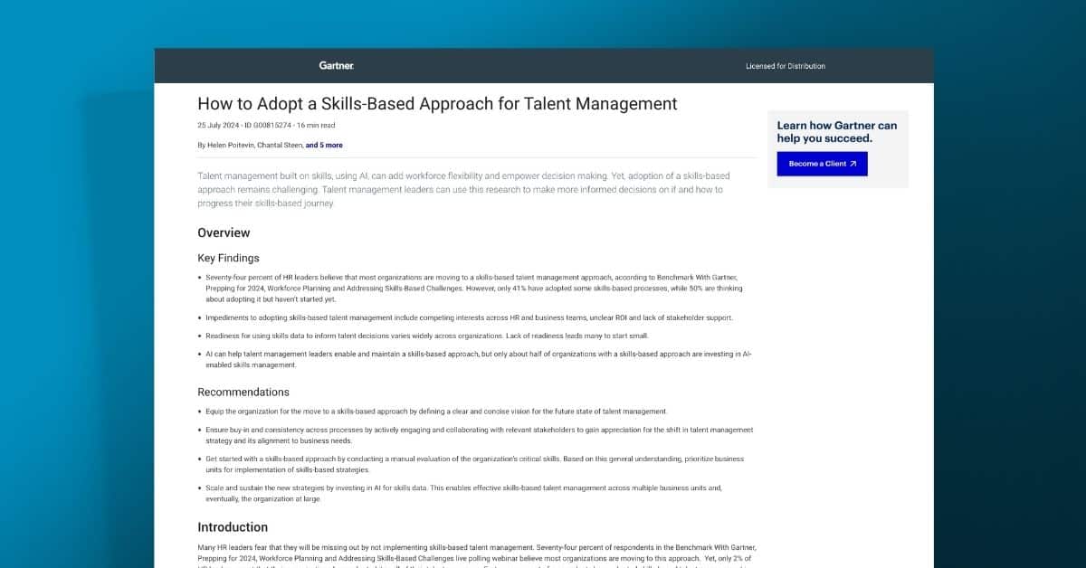 How to adopt a skills-based approach for talent management