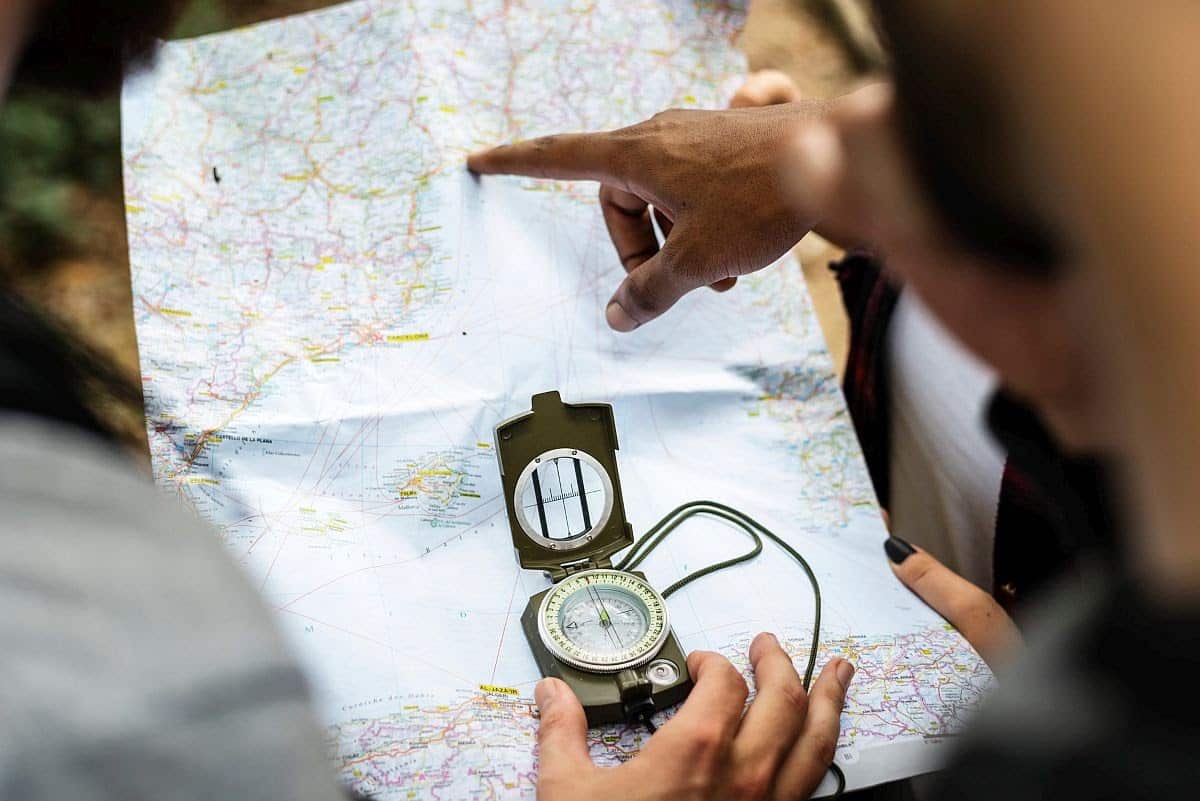 Map checking for the direction; talent intelligence for a global workforce concept