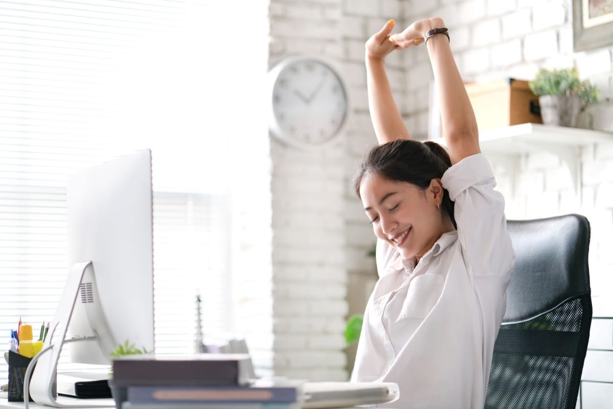 Businesswoman at the office, women leading concept
