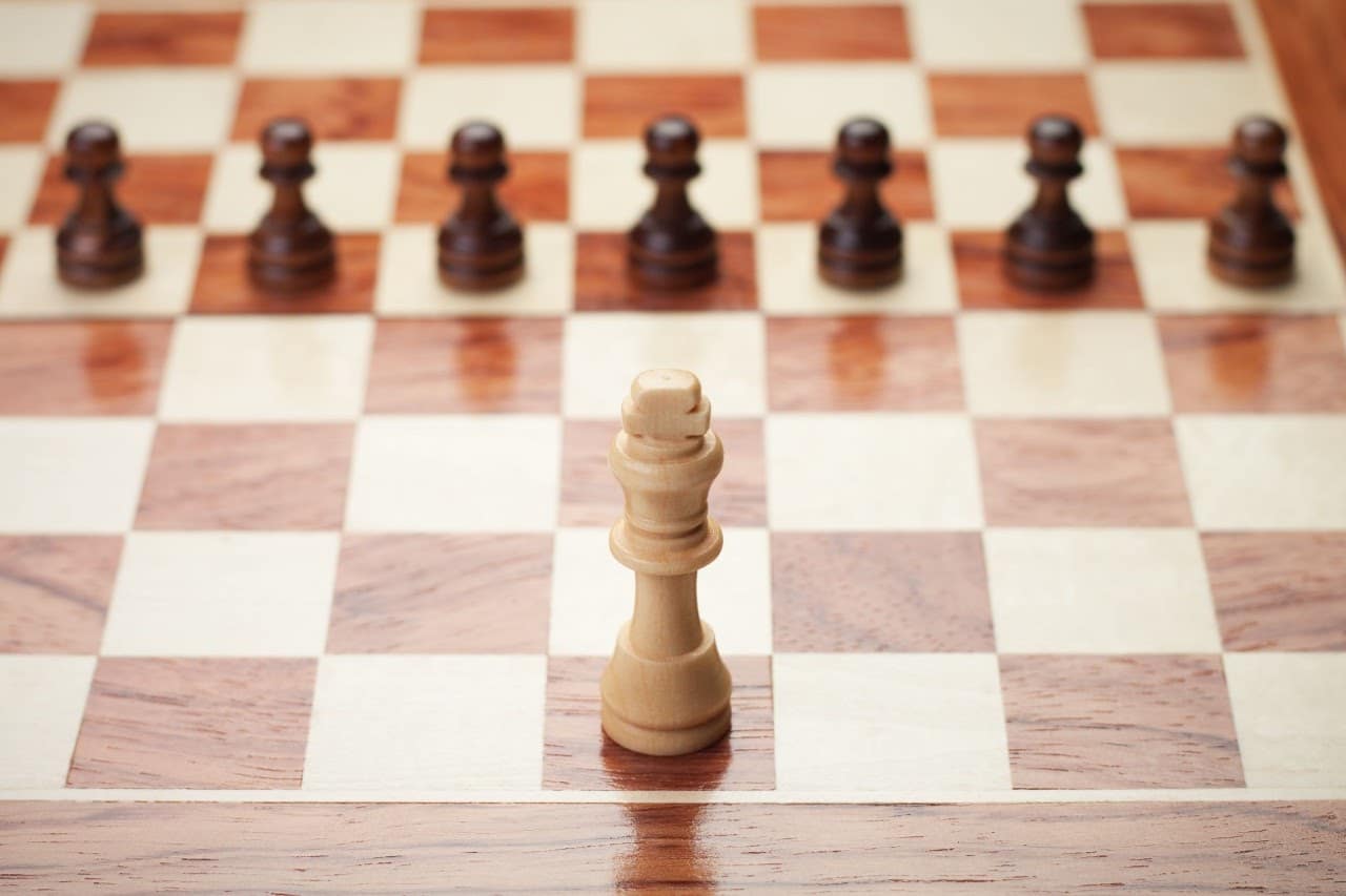 King on a chess board