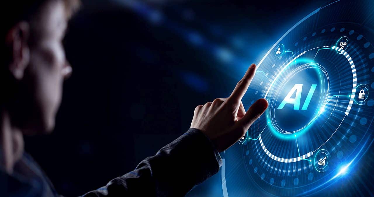 AI Learning and Artificial Intelligence Concept. Business, modern technology, internet and networking concept.