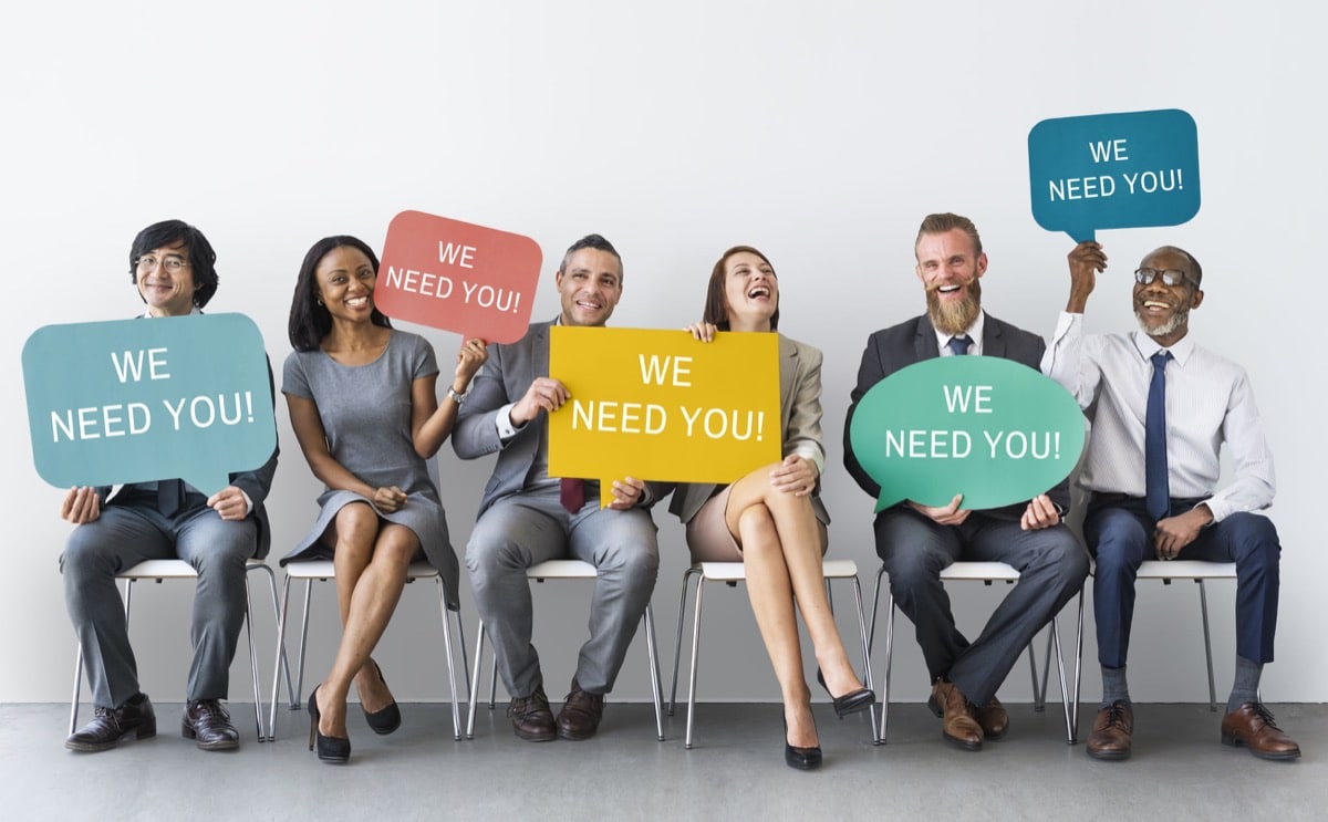 We Need You Message Concept