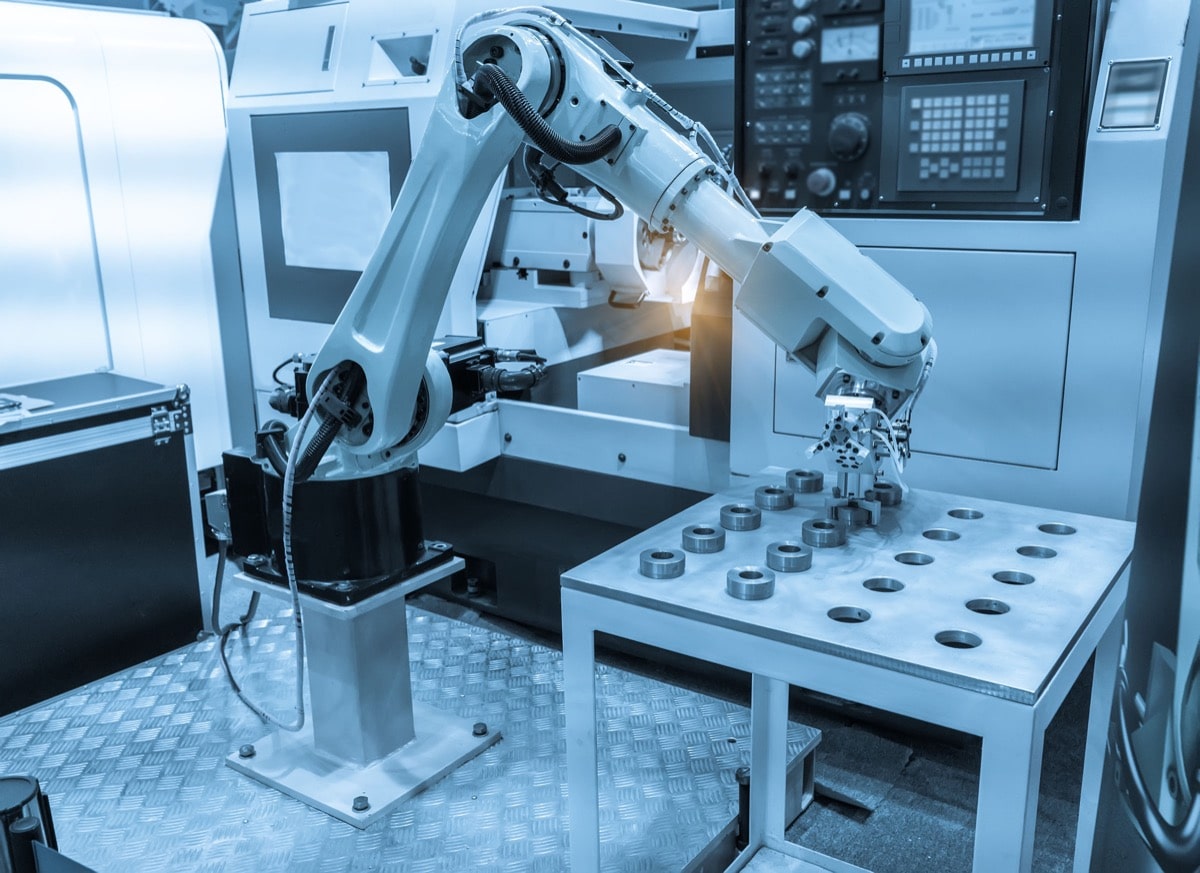 Control of robotic hand; AI startups concept